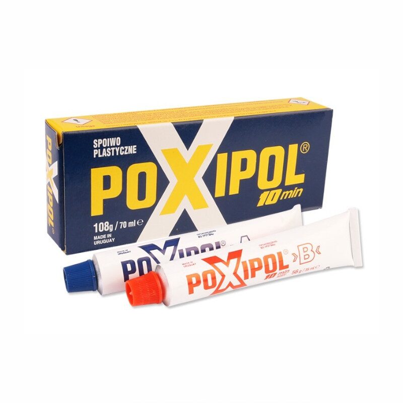 Adeziv bicomponent universal, 108g x 70ml, tip metalic, 10 minute, gri, cutie mare 01161 Poxipol 