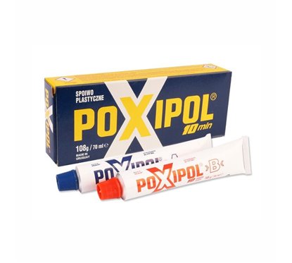 Adeziv bicomponent universal, 108g x 70ml, tip metalic, 10 minute, gri, cutie mare 01161 Poxipol 