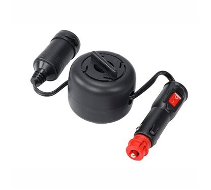 Cablu prelungitor cu priza EURO-DIN, cu intrerupator si stecher, retractabil, 3m, 12V, 5A, 63223 Carmotion