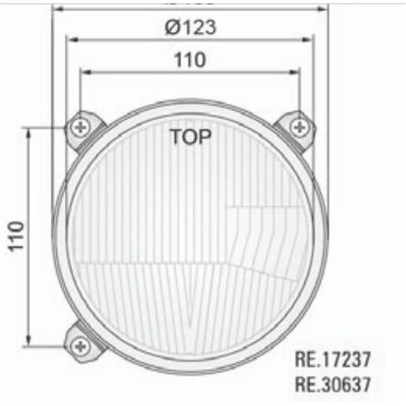 Element optic fi123/139-110 in masca cu pozitie, dreapta RE.30637 Wesem