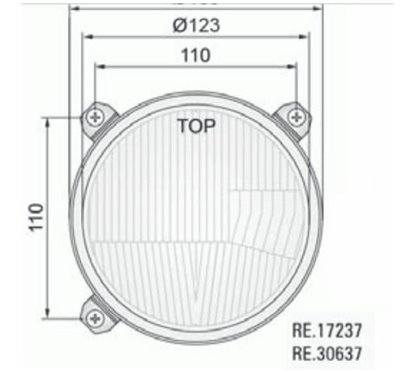 Element optic fi123/139-110 in masca cu pozitie, dreapta RE.30637 Wesem