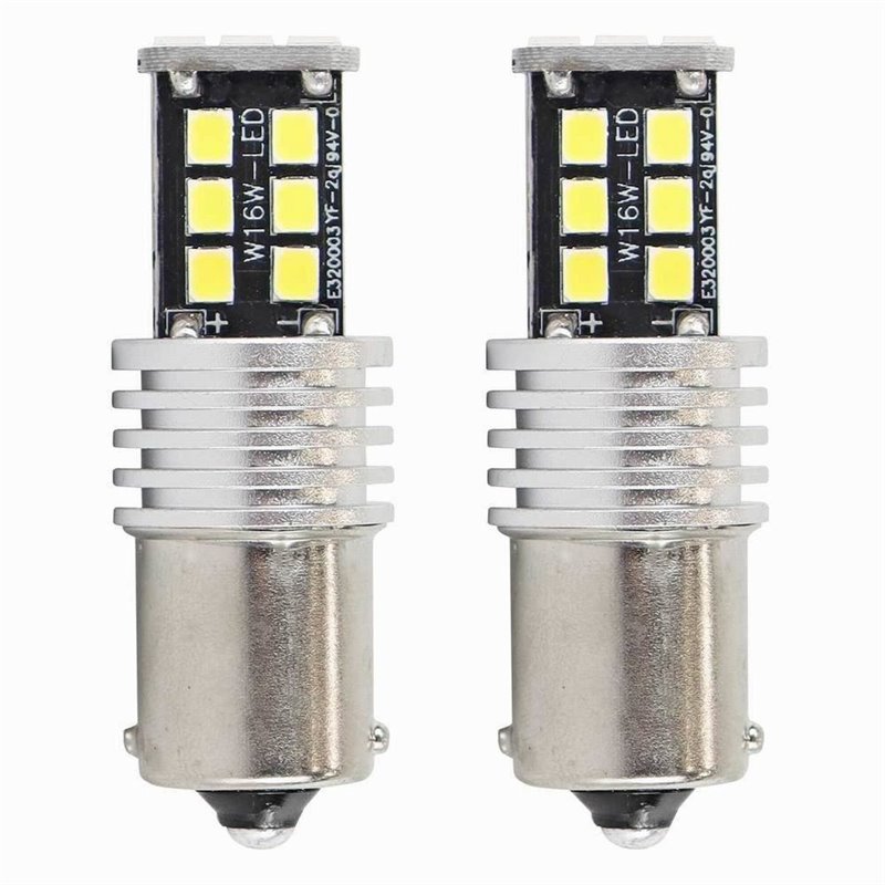 Set 2 becuri semnalizare 15 LED-uri 12/24V, P21W BA15s Canbus 01293 Amio