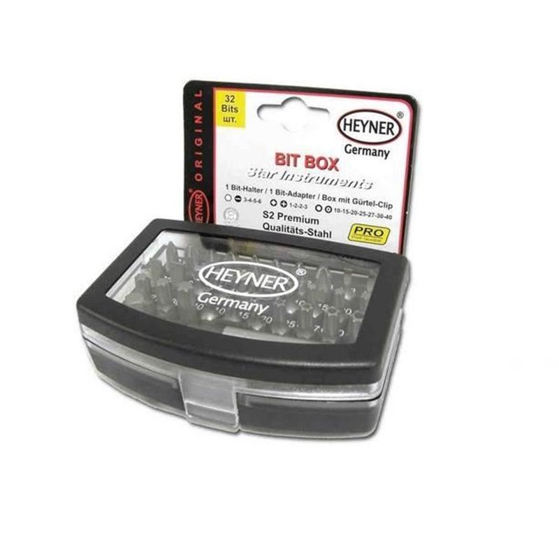 Trusa biti 32 bucati hexagonale si torx, BIT Box 337.00 Heyner