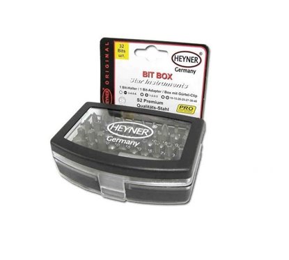 Trusa biti 32 bucati hexagonale si torx, BIT Box 337.00 Heyner