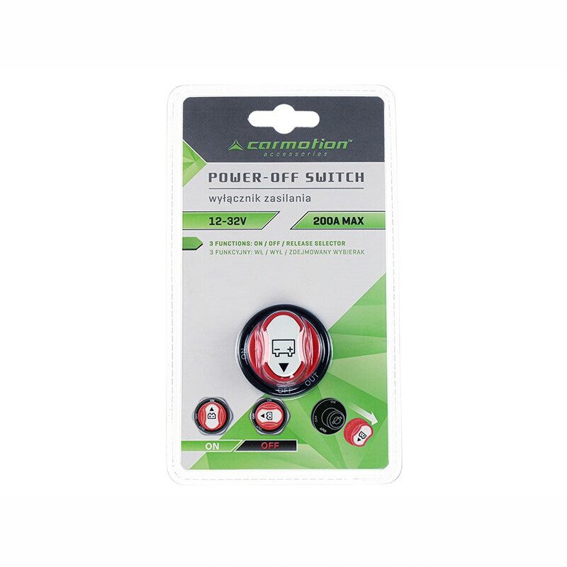 Contact general heblu 12-32V, 200A, mic On-Off-Out, fi3.8mm, 83024 Carmotion