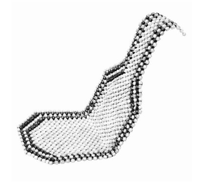 Husa cu bile albe si dungi negre 01124 Amio