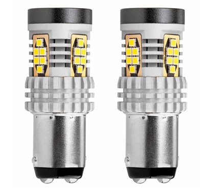 Set 2 becuri stop frana 24 LED-uri 12/24V, P21/5W BAY15d Canbus 02798 Amio