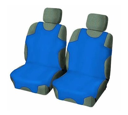 Set 2 huse auto scaune fata tip maieu albastre 42094 CarCo