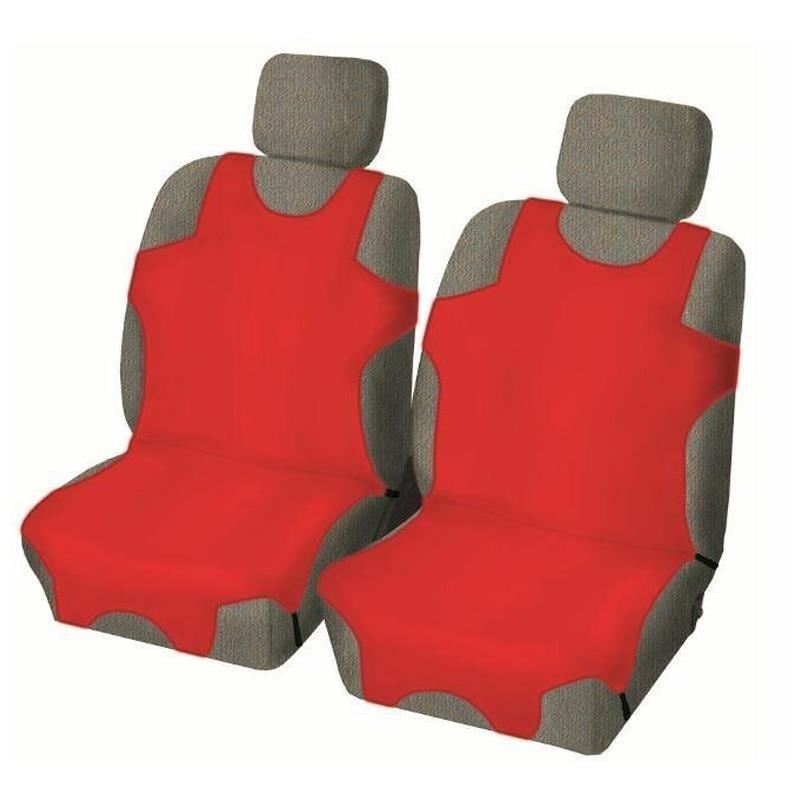 Set 2 huse auto scaune fata tip maieu rosii 42093 CarCo