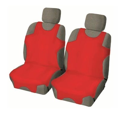 Set 2 huse auto scaune fata tip maieu rosii 42093 CarCo