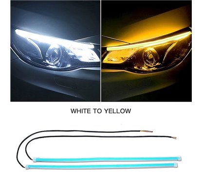 Set Banda Led cu 2 functii DRL + semnalizare dinamica, prindere adeziv, 30cm, SPT301504WAF12