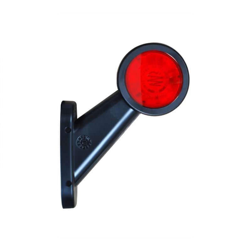 Lampa gabarit brat 108mm, oblic 45Â°, LED, 12-24V, alb-rosie, dreapta W21.7W 501BCP Was 