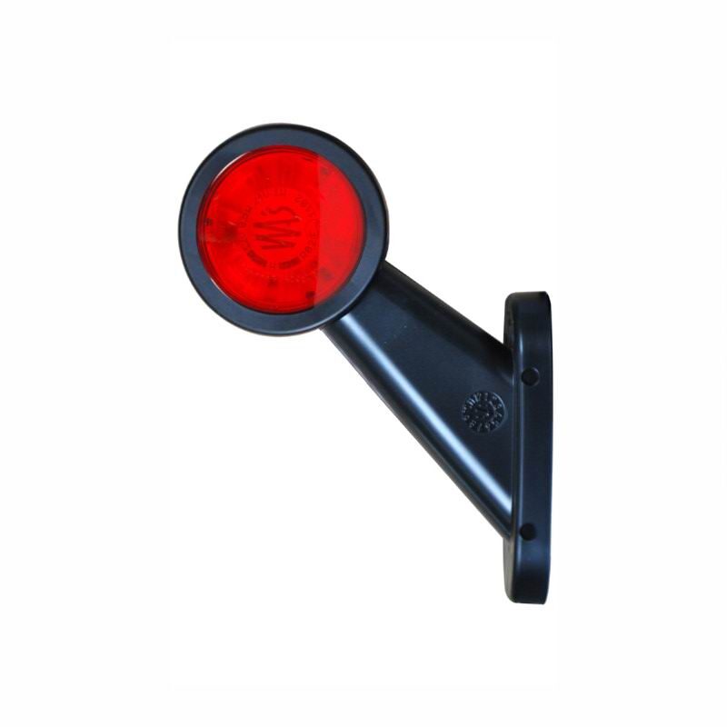 Lampa gabarit brat 108mm, oblic 45Â°, LED, 12-24V, alb-rosie, stanga W21.7W 501BCL Was 