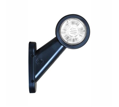Lampa gabarit brat 108mm, oblic 45°, LED, 12-24V, lentile incolore, dreapta W21.7W 501P Was 