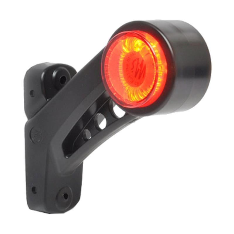 Lampa gabarit cu brat oblic 45Â°, 130mm, LED, alb-rosie, dreapta, 12-24V, W77.4S 622bcP Was 