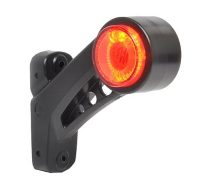 Lampa gabarit cu brat oblic 45°, 130mm, LED, alb-rosie, dreapta, 12-24V, W77.4S 622bcP Was 