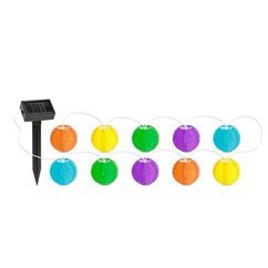 Sir 10 lampioane LED diferite culori, 3.7m, incarcare solara, 11227B GarfdenOfEden