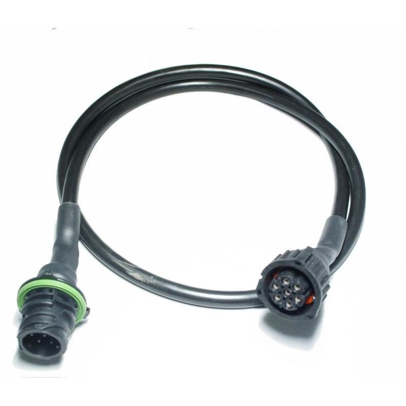 Cablu cu fisa si priza AMP 7pini, 1m, 7x0.75mm, negru,Â WTY FisaAMP7+PrizaAMP7