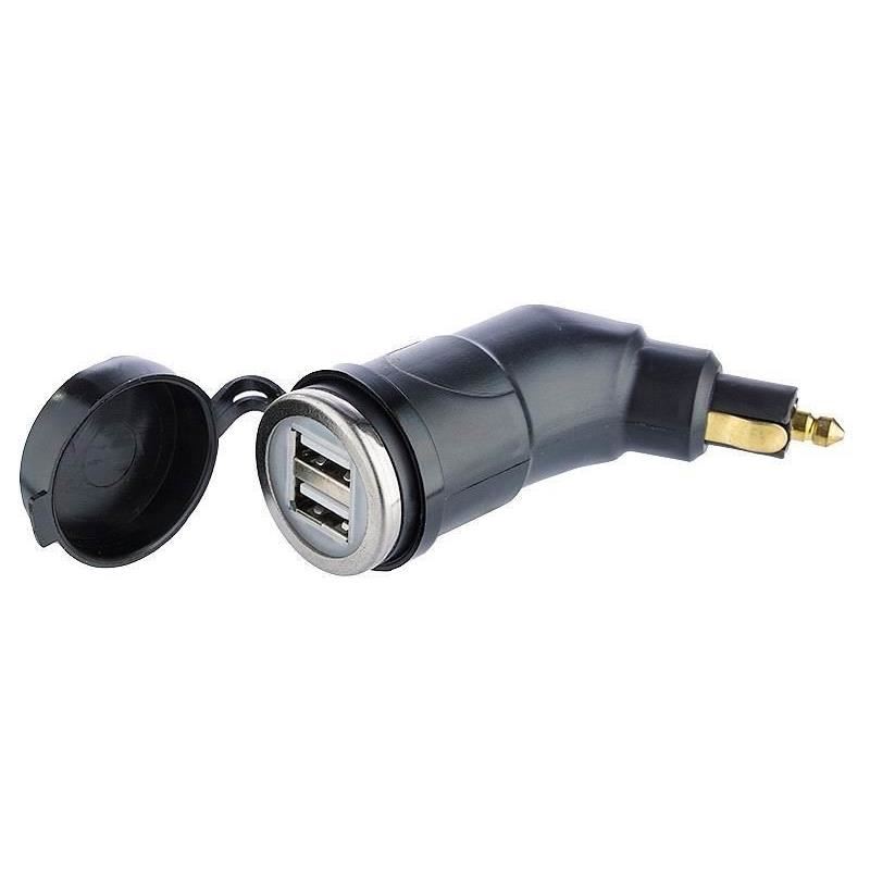 Incarcator auto 2 USB-uri, DIN 12/24V 3.3A cu capac 63200 Carmotion
