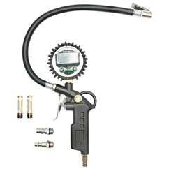 Pistol aer roti cu manometru digital 0-15bar cu 2 adaptoare, A830044 Hoteche