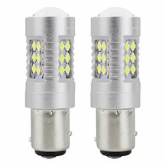 Set 2 becuri stop frana 24 LED-uri, 12/24V, P21/5W BAY15d Canbus 01438 Amio