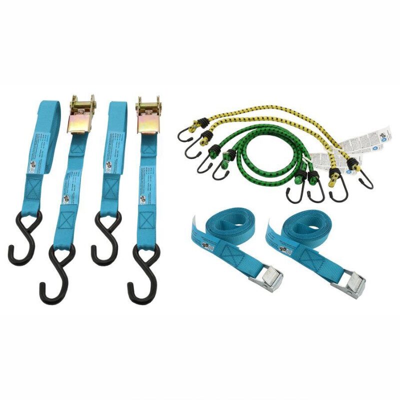 Set 8 chingi fixare marfa si elastice, 4 modele, TUV, 02270 Compass