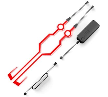 Banda LED pentru casca moto, rosu, JUQ01 