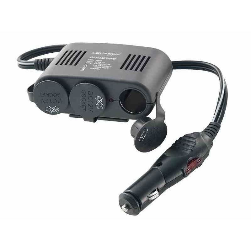 Stecher 3 prize 12V cu fir si USB Heavy Duty 58605 Carmotion Stecher 3 prize 12V cu fir si USB Heavy Duty 58605 Carmotion