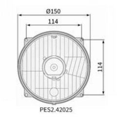 Element otpic fi142/151-114, cu pozitie, in masca, Deutz, PES2.42025 Wesem