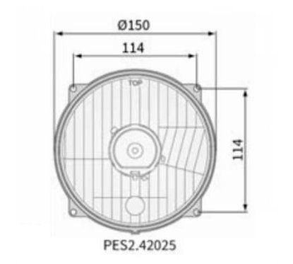 Element otpic fi142/151-114, cu pozitie, in masca, Deutz, PES2.42025 Wesem