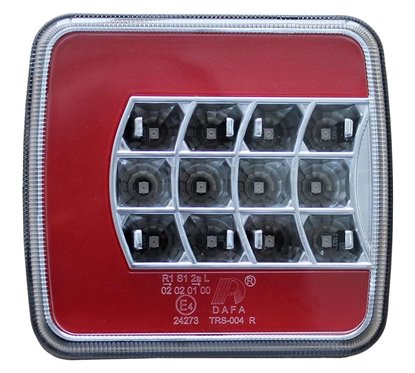 Lampa spate 100x95, 4 functii, iluminare numar, cablu, LED, dreapta, Glow DAFA TRS004R