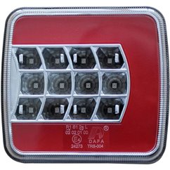 Lampa spate 100x95, 4 functii, iluminare numar,cablu, LED, stanga, Glow DAFA TRS004L