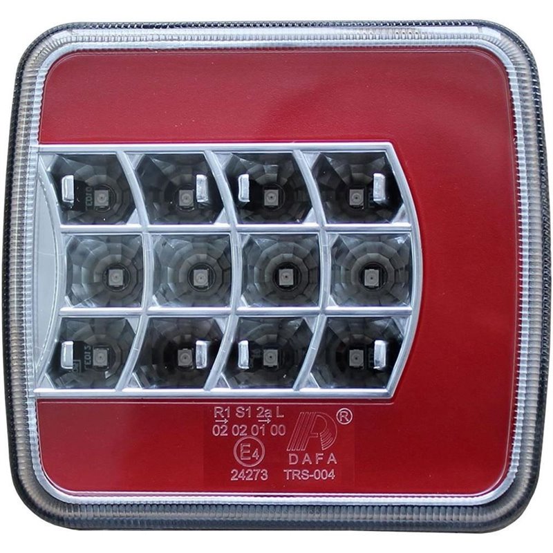 Lampa spate 100x95, 4 functii, iluminare numar,cablu, LED, stanga, Glow DAFA TRS004L Lampa spate 100x95, 4 functii, iluminare numar,cablu, LED, stanga, Glow DAFA TRS004L