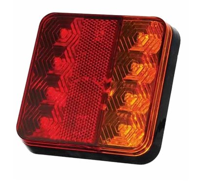 Lampa spate 110x110, 4 functii, catadioptru, LED, 12V,  111STI CA 7058 247 Lighting