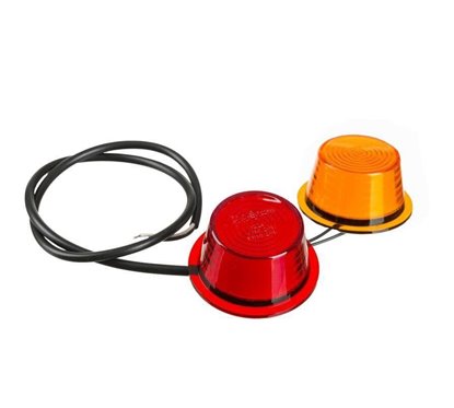 Set 2 bucati modul LED NEON, rosu cu galben, pentru lampi gabarit, cablu 700mm, MDPC2624 Horpol