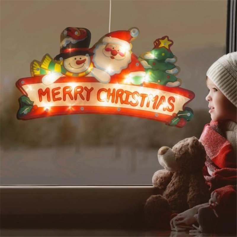 Decor ferestre Merry Christmas 45x24cm, 3xAAA, Family Pound 56530A