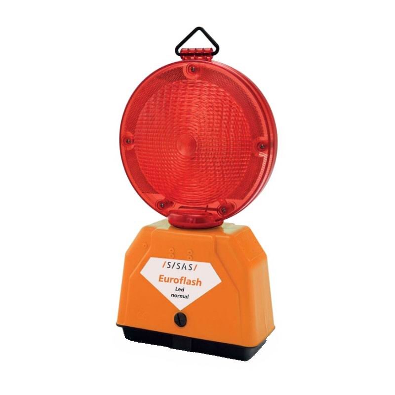 Lampa semnalizare lucrari rutiere, ADR, cu lumina intermitenta LED, cu 2 baterii (neincluse) 6V/7Ah, 4R25, 6809 SISAS