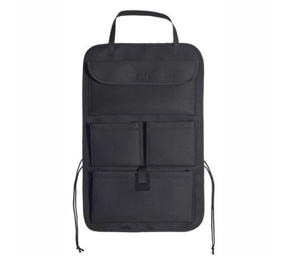 Organizator spate scaun cu buzunare, premium, negru, 06520 Compass