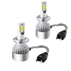 Set 2 becuri H7 2 LED-uri COB, 12V, 36W, 6000K, 3800lm, C6