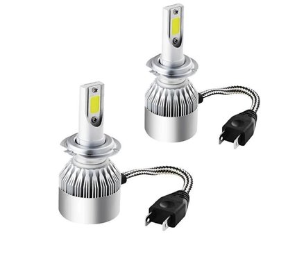 Set 2 becuri H7 2 LED-uri COB, 12V, 36W, 6000K, 3800lm, C6