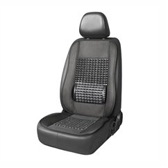 Perna scaun cu bile, 110x46cm, cu suport lombar, neagra, 03644 Amio