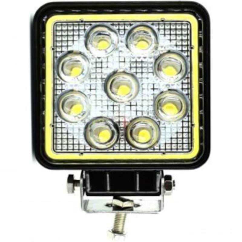 Proiector lucru 108x108, LED, 9-30V / 27W, 2200lm, 2 functii, cu pozitie, AngelEye WL27wSq