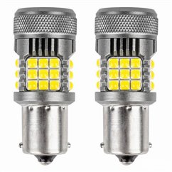 Set 2 becuri semnalizare, 36 LED-uri SMD3030, 12-24V, 1156 BA15S P21W, R10W, R5W,cu ventilator, Canbus, alb, Pro Series 03722 Am