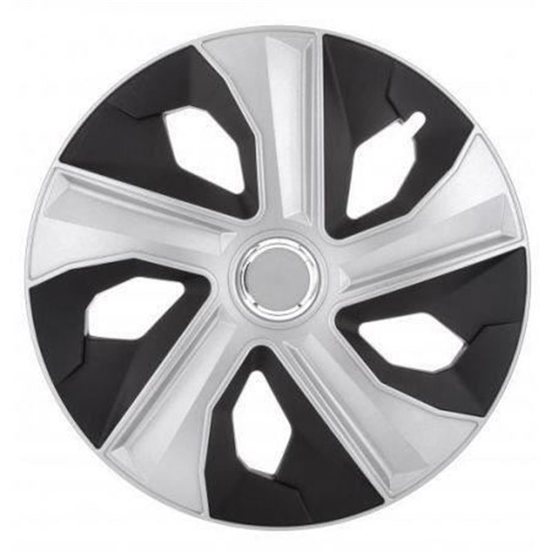Capace roti 13'' Jestic Luna II cu inel, grafit si silver Capace roti 13'' Jestic Luna II cu inel, grafit si silver