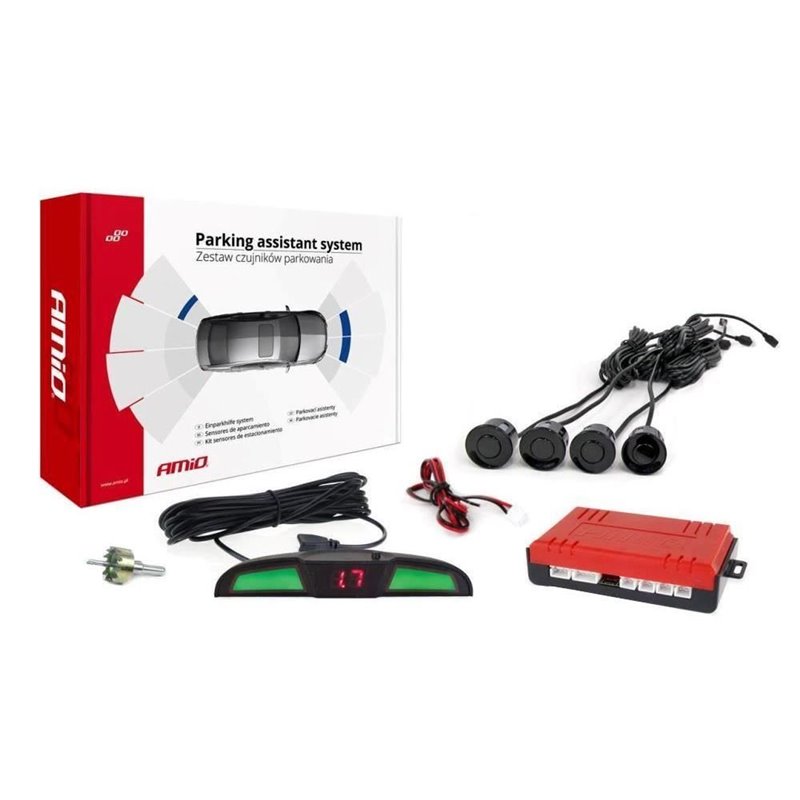 Kit senzori parcare negri, fi22, cu display LED-COB, 02281 Amio