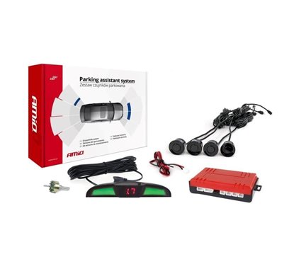 Kit senzori parcare negri, fi22, cu display LED-COB, 02281 Amio
