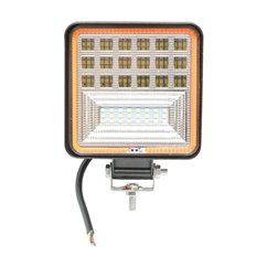Proiector lucru 106x106, LED, cu 2 functii, cu Angel Eyes, 9-30V, 126W, margine rosie, 92854 TruckLight