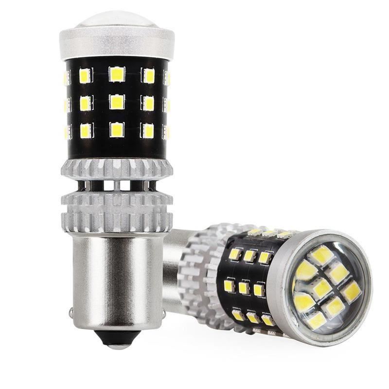 Set 2 becuri semnalIzare cu LED 12-24V P21W BA15s Canbus 02799 Amio