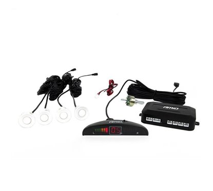 Set 4 senzori de parcare cu afisaj cu LED, albi 01566 Amio