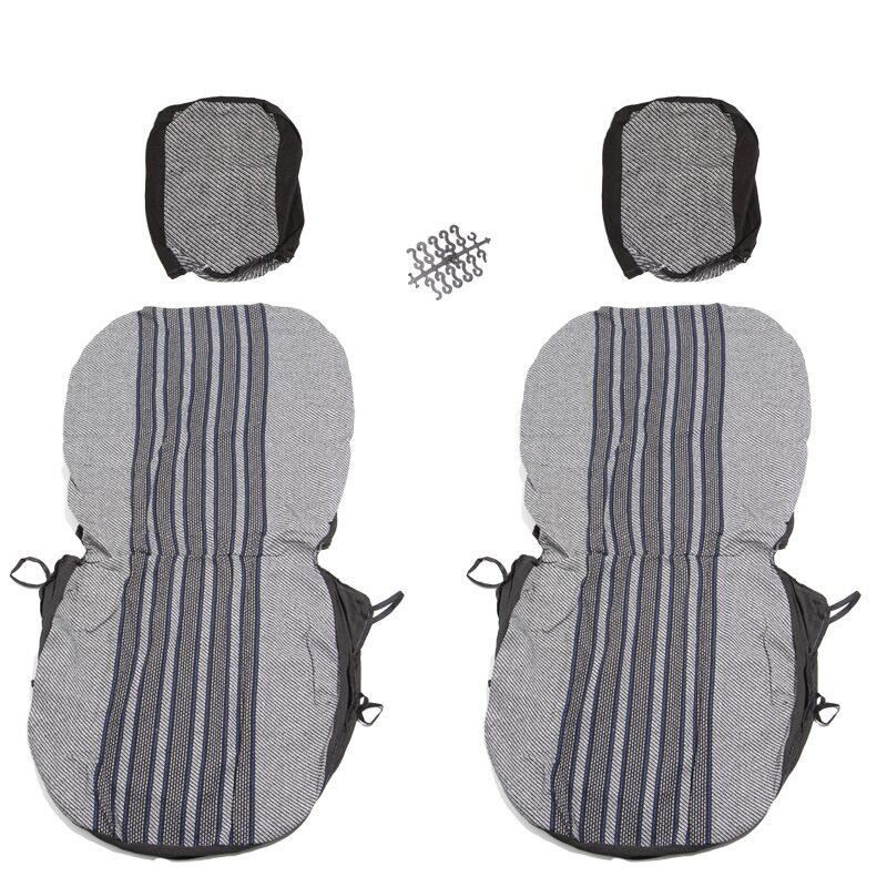 Set huse auto, 2 locuri, stofa, negru cu albastru, DLZ12, Dealiz Set huse auto, 2 locuri, stofa, negru cu albastru, DLZ12, Dealiz